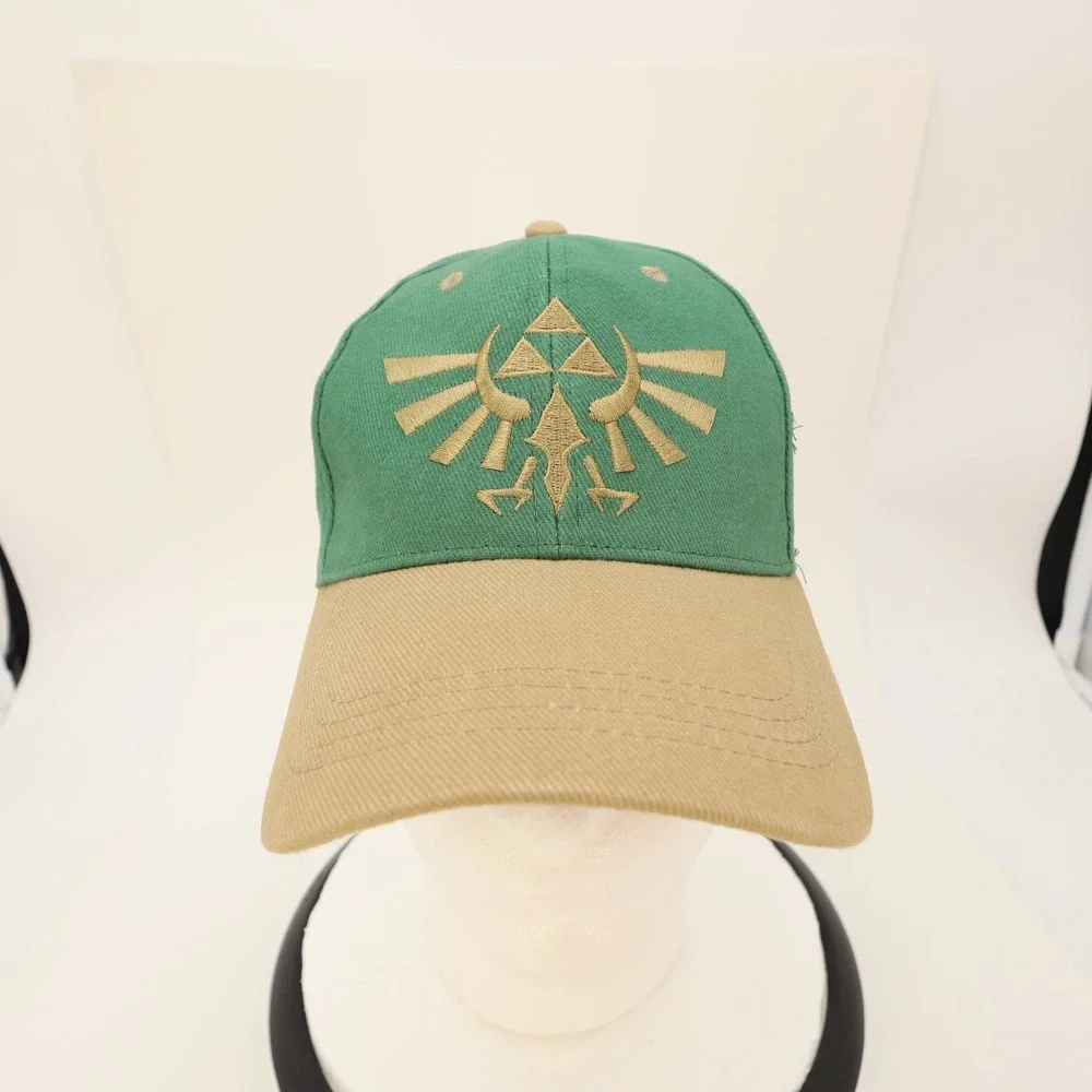 Nintendo Legend of Zelda Breath of the Wild Snapback Hat Green Tan CultureFly